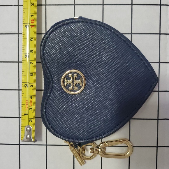 TORY BURCH Navy Heart Coin Pouch - Picture 7 of 7